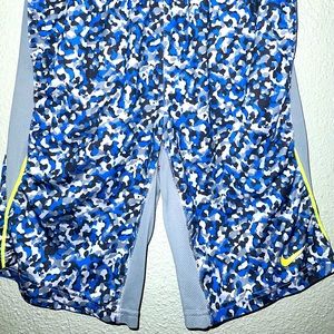 Boys large Nike Dri-fit shorts blue camo